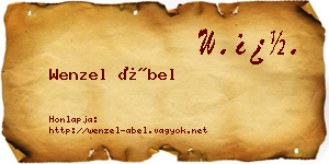 Wenzel Ábel névjegykártya